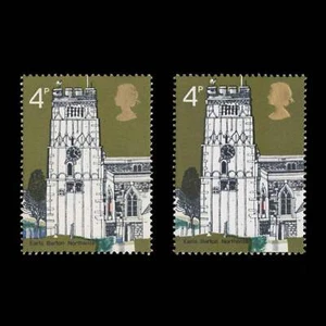 Great Britain 1972 (Variety) 4p Village Churches missing violet-blue - Picture 1 of 1
