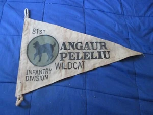 BANDERA/PENNET WWII 81A DIVISIÓN DE INFANTERÍA WILDCAT - Imagen 1 de 2