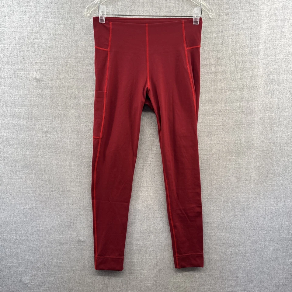 Leggings Rapha Commuter Feminina Média 7/8 Vermelha Compressão Ciclismo Elástico - Imagem 1 de 4