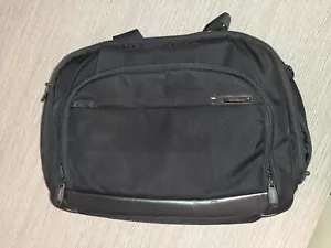Samsonite Cabin Bag ESPANDIBILE Tote case nero Cordura e Pelle - Foto 1 di 9