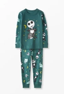 Hanna Andersson NIGHTMARE BEFORE CHRISTMAS JACK SKELLINGTON PAJAMAS 120 6/7 - Picture 1 of 3