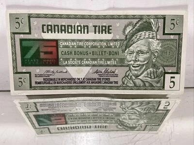 De colección. Canadian Tire Money 5 centavos 75 aniversario 1996 edición especial 7505932848 Foto 1 de 4