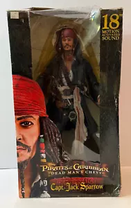 Pirates Of The Caribbean Dead Mans Chest Capt Jack Sparrow 18” Motion BOX DAMAGE - Picture 1 of 17