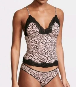 NEW!  Victoria's Secret Set 2 PC Cami Tank & Panty Leopard Print! Size M - Picture 1 of 4