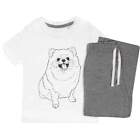 'Pomeranian Dog' Kids Nightwear / Pyjama Set (KP028641)