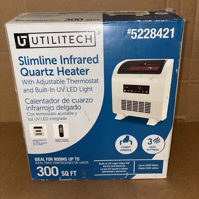 Utilitech Slimline Infrared Quartz Heater 300 Sq Ft 5228421 Brand Spankin New 🌅 - Image 1 of 3