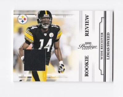 2009 Playoff Prestige Rookie Review Materials #38 Limas Sweed Steelers Texas - Image 1 of 2