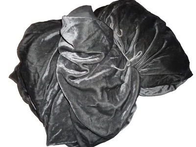 WEST ELM VELVET MEDIUM GRAY (1 ) KING/CALIFORNIA KING DUVET COVER  100X88 - Image 1 of 4