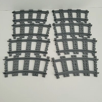 Lot 8 Lego City Hi Speed Passenger Train Track 4279717 Curved Gray From 60051 - Image 1 of 4