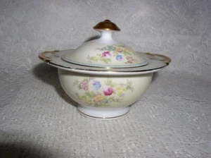 NSP Japan Handpainted Yellow Green Vegetable Sugar Bowl - Picture 1 of 4