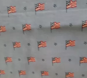 Vintage Sewing Fabric Marcus Bros USA Flags & Stars Country Blue 1ydx45" Cotton - Picture 1 of 6