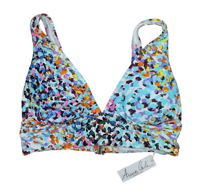 Anne Cole Abstract Print Removable Pads Swimwear Bikini Top Medium NWT Multi - Image 1 of 2
