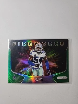 2020 Panini Prizm #25 Jaylon Smith Fireworks Green prizm - Image 1 of 2