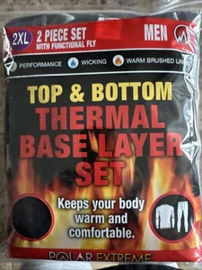 Polar Extreme Herren 2XL Base Layer Thermo Set Schwarz Neu im Paket Top & Bottom - Bild 1 von 4
