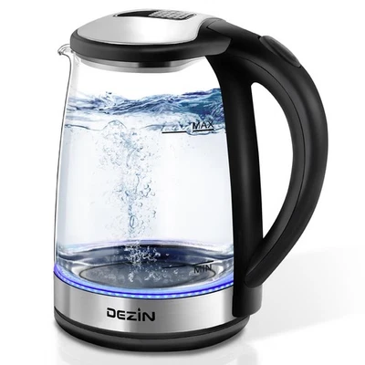Kettle, BPA-2L Water Heater, Glass Tea Kettle, 304 Stainless Steel Hot Water ... - Image 1 of 4