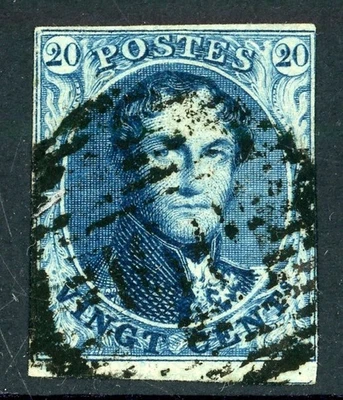 BELGIUM 1851 USED #7, KING LEOPOLD I !! I 132 - Image 1 of 2