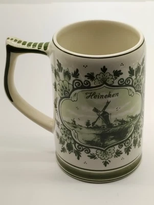 Ancienne Chope à Bière Tasse Publicitaire Heineken Delft céramique Collection - Photo 1/4