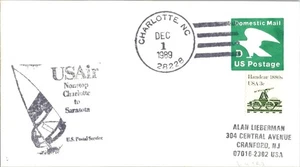 USAir Erstflug Charlotte North Carolina - Sarasota Florida - 1989 - Bild 1 von 2