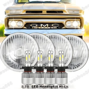 4PCS 5.75" 5-3/4" Round LED Headlights hi/lo for GMC C15/C1500 Pickup C2500 - Picture 1 of 15