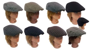 Gorra plana de lana para conducción de golf Ivy a cuadros espiga Newsboy Cabbie Gatsby - Imagen 1 de 12