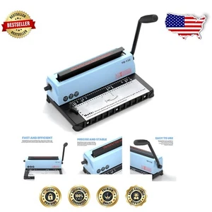Heavy-Duty Spiral Binder Machine - Punches & Binds Documents Up to 120 Sheets - Picture 1 of 10