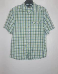 Camisa Kavu Botón Delantero Para Hombre Grande Verde Azul Blanco A Cuadros Manga Corta - Imagen 1 de 8