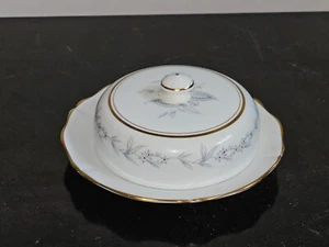 Northumbria Morning Mist Hand Painted Butter Dish w/ Lid - EXC - Picture 1 of 7