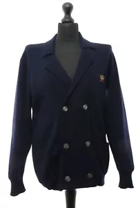 Paul & Shark Herren Cardigan Strickjacke 46 blau mit Patches Feinstrick + Wolle - Bild 1 von 5