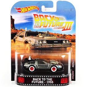 Hot Wheels - Macchina del tempo BACK TO THE FUTURE 1955 - DeLorean Retro ENT 1:64 DWJ77 - Foto 1 di 4