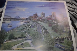 LOUISE DUNAVANT "Moonlight over Memphis" 26" x 32" Very Uncommon Artist's Proof - Picture 1 of 4