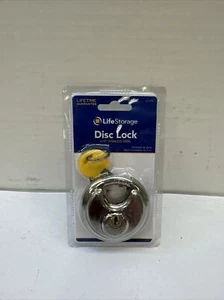 Life Storage Disc Lock 2.75" Stainless Steel Padlock LS-670 With 2 Keys NOS new - Picture 1 of 3