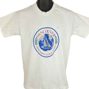 Camiseta De Colección Vancouver Canadá Para Hombre Talla Mediana Años 90 Viaje Navegación Hecha en EE. UU. - Imagen 1 de 8