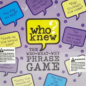 Who Knew The Who-What-Why Phrase Game New Sealed Fun! 12+ Ships FREE Trivia Game - Picture 1 of 11