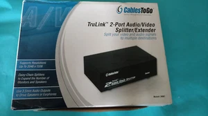CablesToGo TruLink 2-Port Audio/Video Splitter/Extender, 39967, NEW!! - Picture 1 of 1