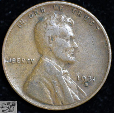 1931 D Lincoln Wheat Cent, Penny, Very Good+ Condition, Free Shipping, C6412 Cover