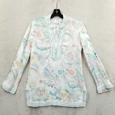 Túnica Malvin Mujer M Floral Cachemira I Love Lino Hamburgo Alemania Casa Costera Foto 1 de 4