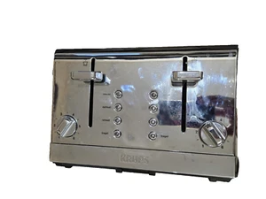4-Scheiben Toaster KRUPS KH734D50 Edelstahl silber GEBRAUCHT GETESTET - Bild 1 von 5
