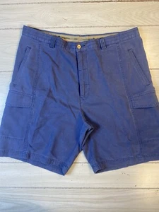 Tommy Bahama Cargo Shorts Mens 38 Blue Pockets Beach Casual Comfort - Picture 1 of 10
