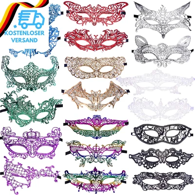 SIQUK 20 Stücke Venezianische Masken Spitze Maskerade Maske Frauen Spitzenmaske  - Bild 1 von 4