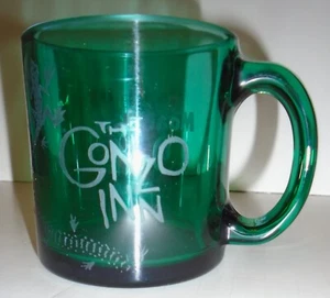 The Gonzo Inn Moab UT Libbey Emerald Green Glass Coffee Mug 12 oz Made in USA - Photo 1/14