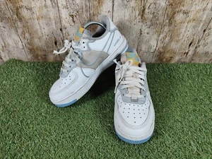 Nike air force 1 react Teens Kids White Leather Trainers Sneakers Size 5.5 UK - Picture 1 of 11