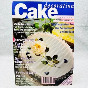 Cake Decoration Monthly August 1994 Vintage Sugarcraft Magazine Pat Ashby - Imagen 1 de 4