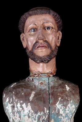 Rare et ancien vestige de mannequin de procession, Capipote Napolitaine XVIIIeme - Photo 1/4