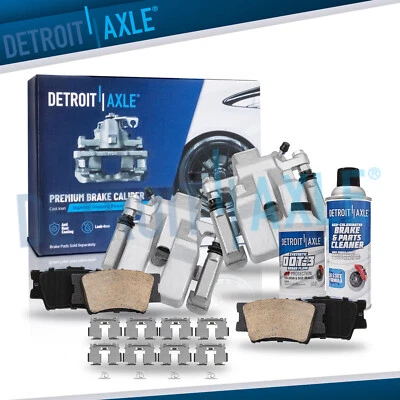 Rear Disc Calipers & Brake Pads for 2013 - 2017 Toyota Camry Avalon ES350 ES300h - Image 1 of 4