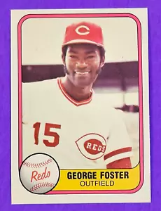 George Foster 1981 Fleer Baseballkarte #216 Cincinnati Reds Packung frisch (375) - Bild 1 von 2
