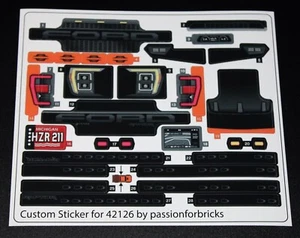Custom Sticker for 42126 Replacement Sticker Sheet - Picture 1 of 1