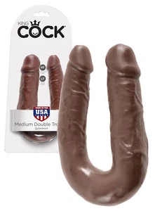 Fallo realistico doppio marrone pene finto vaginale anale dildo morbido sex toys - Foto 1 di 5