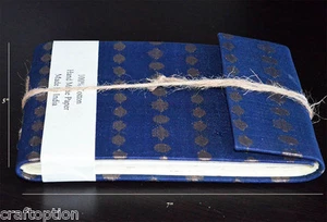 Brokateinband Journal Tagebuch mit eingebetteten Blütenblättern handgefertigtes Papier aus Indien - Bild 1 von 5