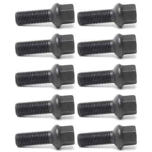 H&R 1454002SW 10 x Black Mercedes Type Ball Seat Wheel Lug Bolts 14x1.5 x 40 mm - Picture 1 of 4