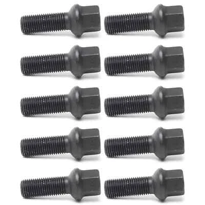 H&R 1454002SW 10 x Black Mercedes Type Ball Seat Wheel Lug Bolts 14x1.5 x 40 mm - Image 1 of 4